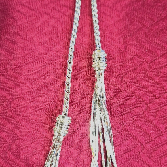 🌈CAROLINE NÉRON JEWELRY SET 2 pc. NECKLACE &EARRINGS 92.5 silver + Clear Quarts - Picture 13 of 14